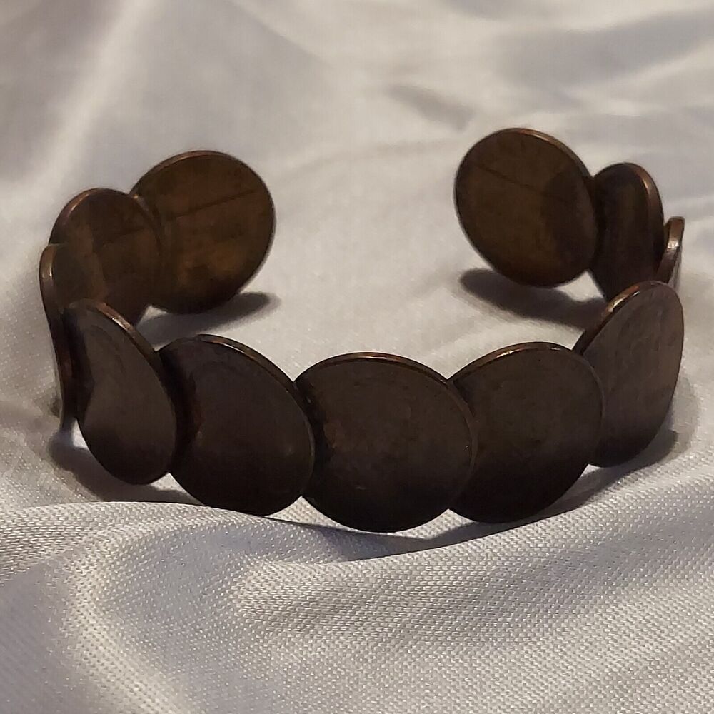 Vintage Penny Cuff Bracelet 1970s